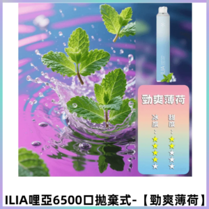 ILIA BAR 4哩啞一次性大容量6500Puffs拋棄式電子煙【勁爽薄荷】